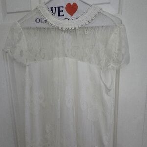 Elegant White Lace Blouse